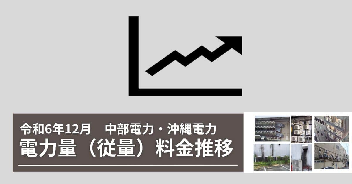 電力量料金推移202412　中部電力・沖縄電力