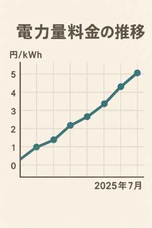 2025年7月度電気料金推移イメージ
