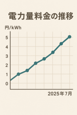 2025年7月度電気料金推移イメージ