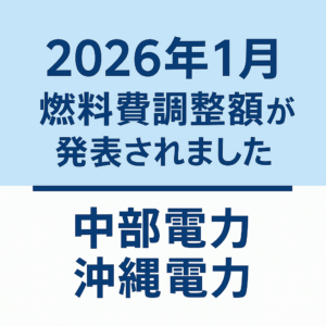 2026年1月燃料費調整額