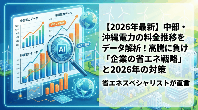 【2026年最新】中部・沖縄電力の料金推移をデータ解析！高騰に負けない「企業の省エネ戦略」と2026年の対策